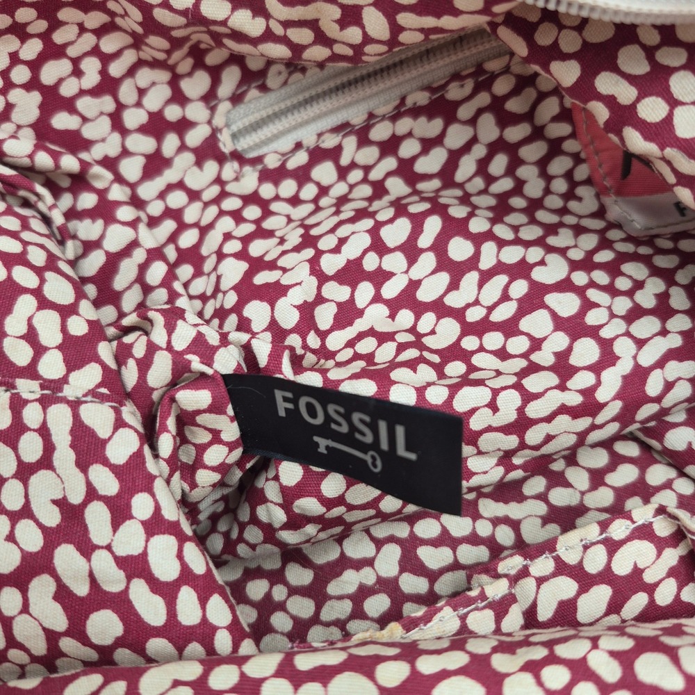 Fossil Key-Per Floral Tote Bag & Wallet Set ZB5126 Retro Coated Canvas Bag - Picture 8 of 16